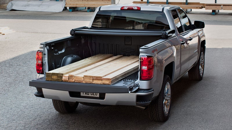 Silverado 1500 truck with cargo in the back